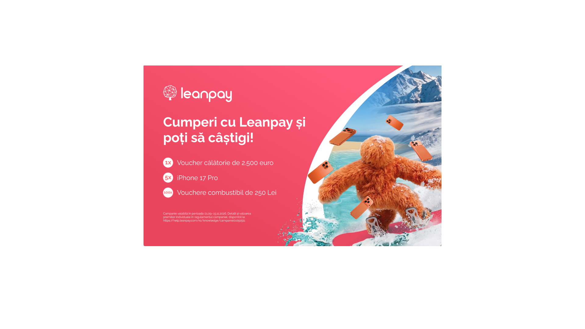 Cumperi cu Leanpay și poți să câștigi!
